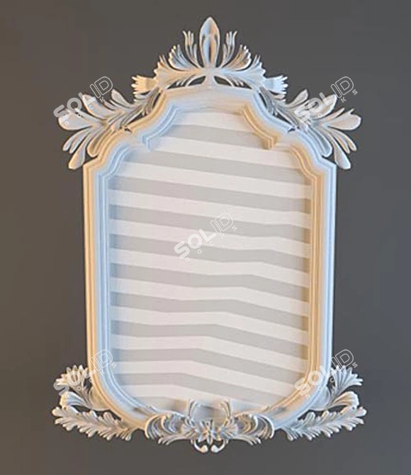 Elegant Classic Style Mirror 3D model image 1