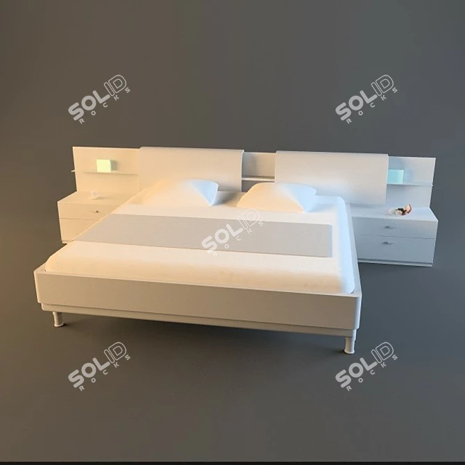 HULSTA Bed: Comfort Meets Style 3D model image 1