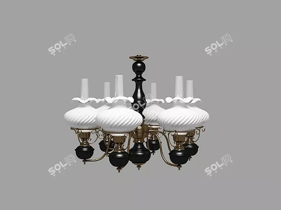 Modern Crystal Chandelier 3D model image 1