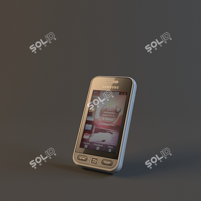 Samsung S5230 Full Touchscreen Handset 3D model image 1