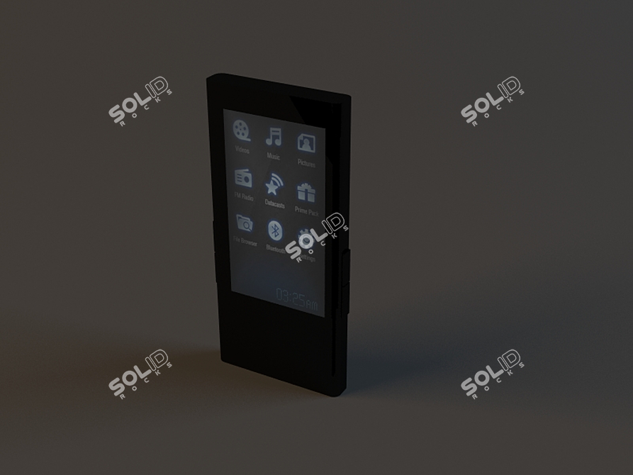 Samsung MP4 Player: Portable Music & Video Playback 3D model image 1