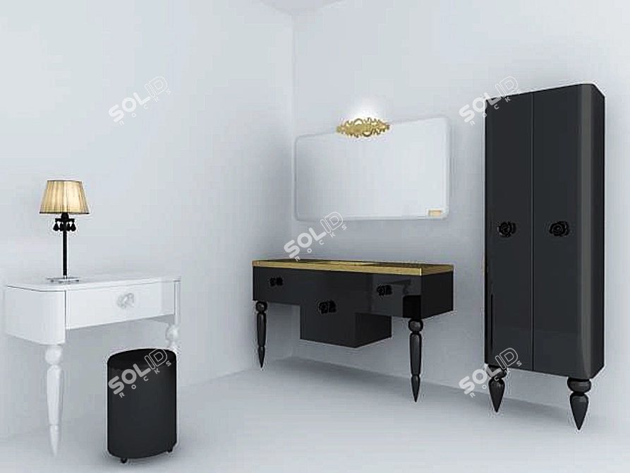 EuroLengo Bathroom Furniture: Stylish & Functional 3D model image 1