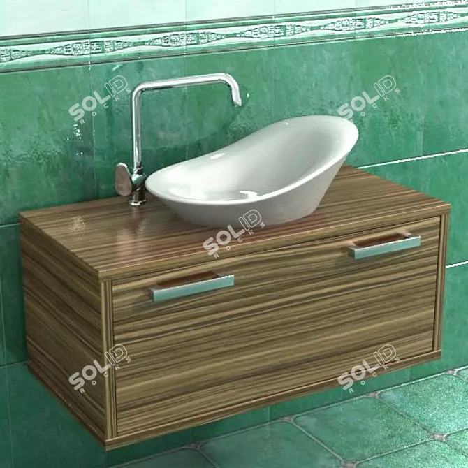 Versatile Morfys Washbasin 3D model image 1