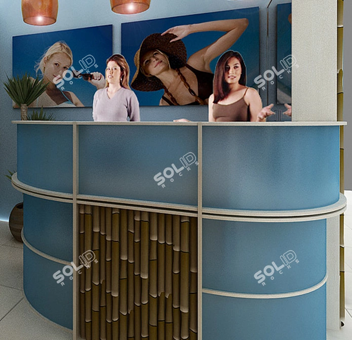 Sunbeam Reception Desk 3D model image 1