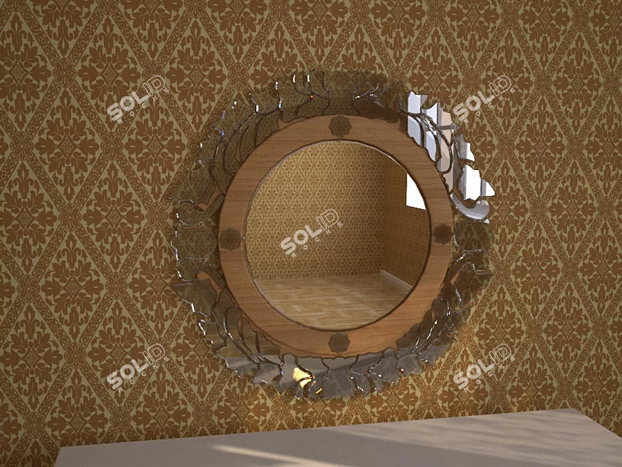 Title: Elegant Low-Poly Mirror 3D model image 1