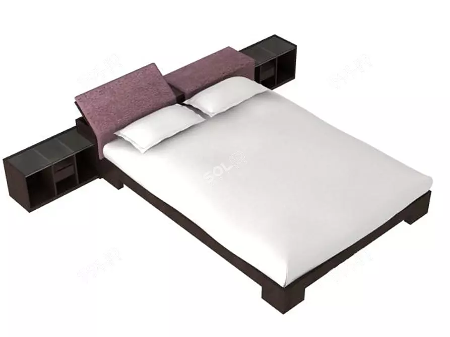 Elegant Mobileffe Bed - Stylish Comfort 3D model image 1