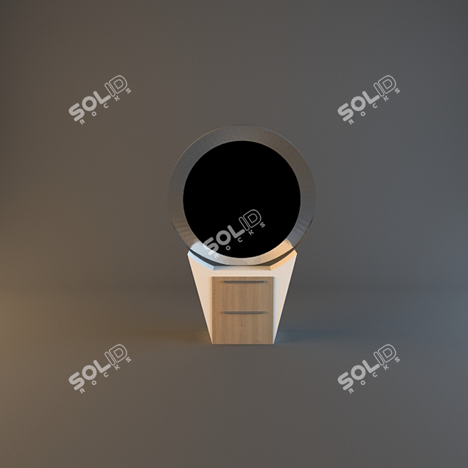 Elegant Salon or Office Mirror 3D model image 1