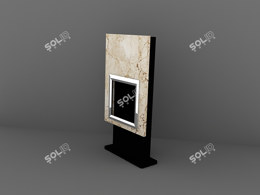 Title: Sleek Textured Fireplace 3D model image 1