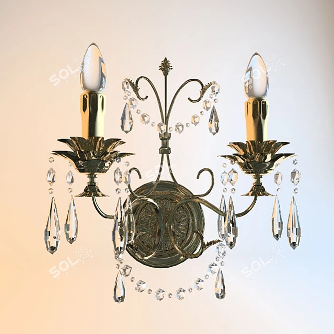 Elegant Prearo Regal Wall Sconce 3D model image 1