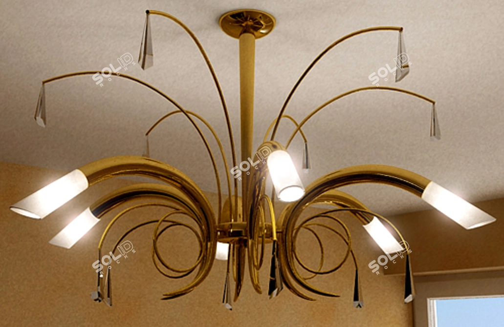 Elegant Davida Chandelier 3D model image 1