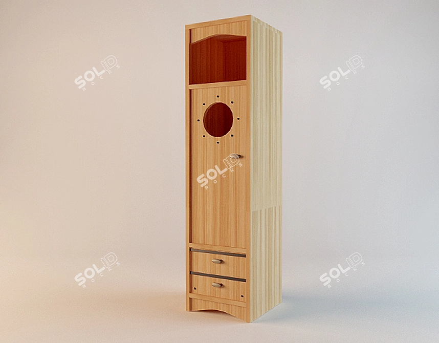 Nautilus Kids Cabinet: Organize with Style 3D model image 1