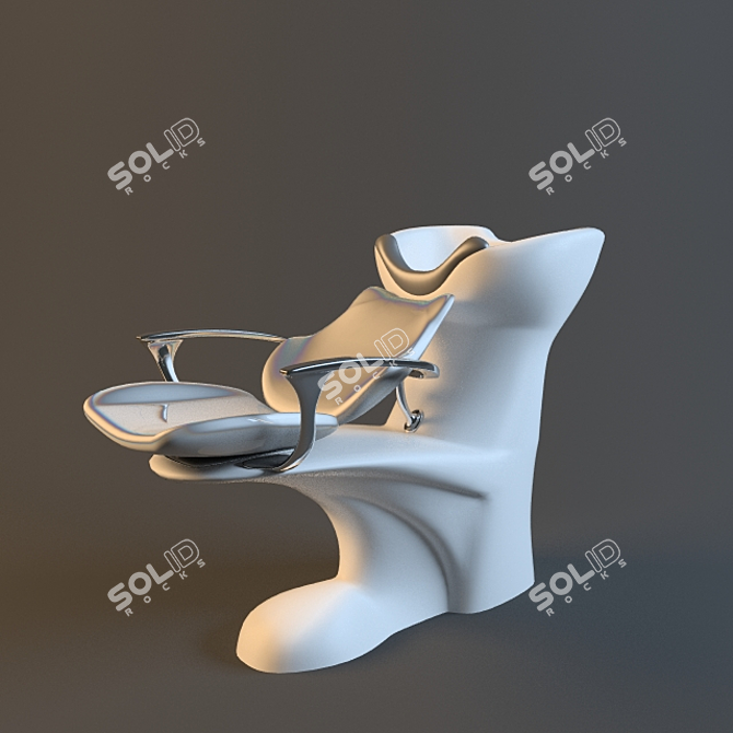 Elegant Salon Chair 3D model image 1