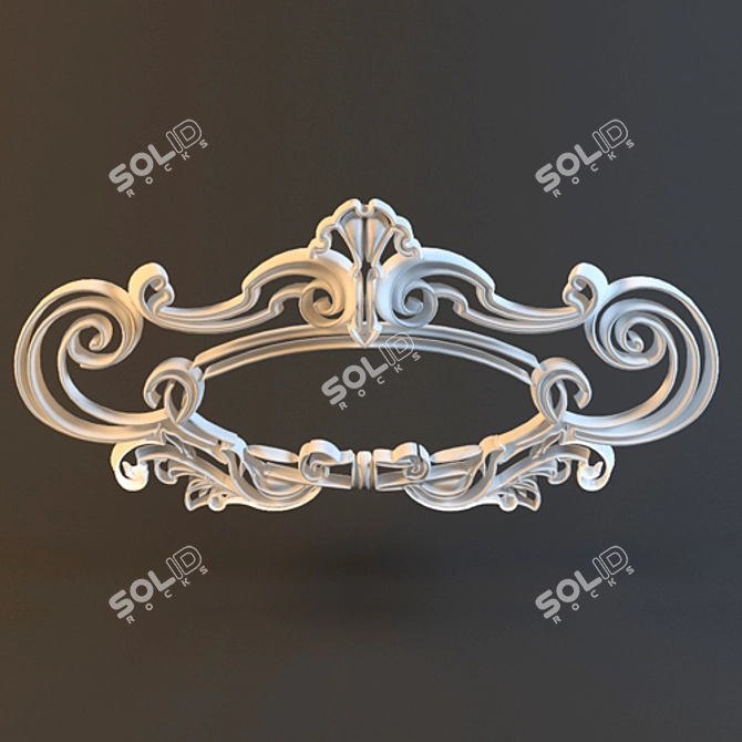 Elegance Embodied: Stucco Decor 3D model image 1