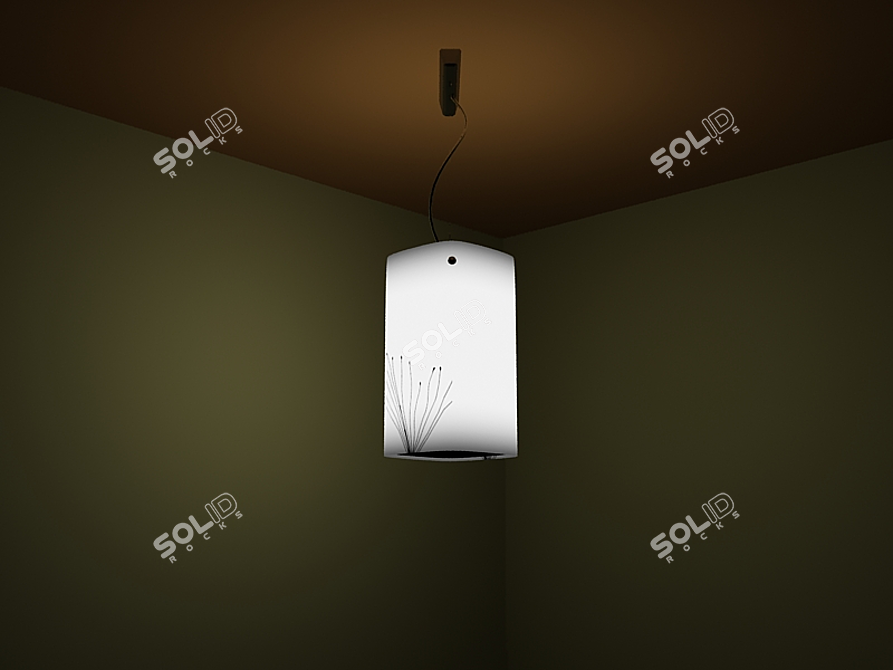 Elegant Square Chandelier 3D model image 1