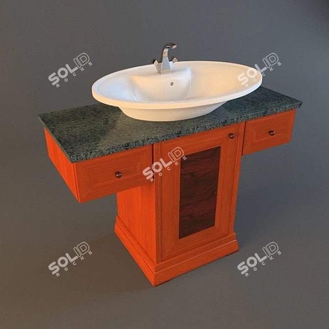 Elegant Villeroy Boch Wash Basin 3D model image 1