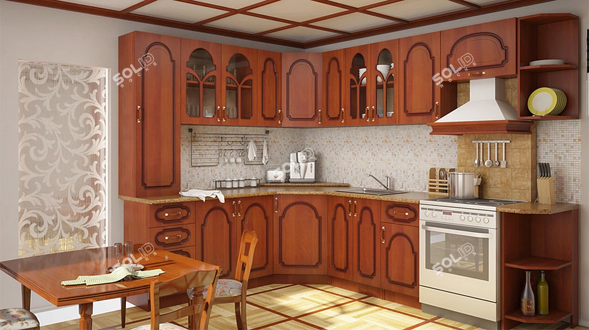 Title: Polina Kitchen: Precision-made Design 3D model image 1