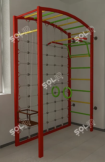 Sporty Wall: Climbing Fun Plus Net 3D model image 1