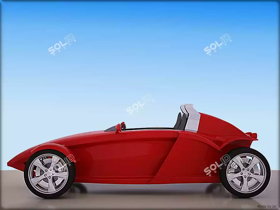 Atomic Tuned Car 3D model image 1