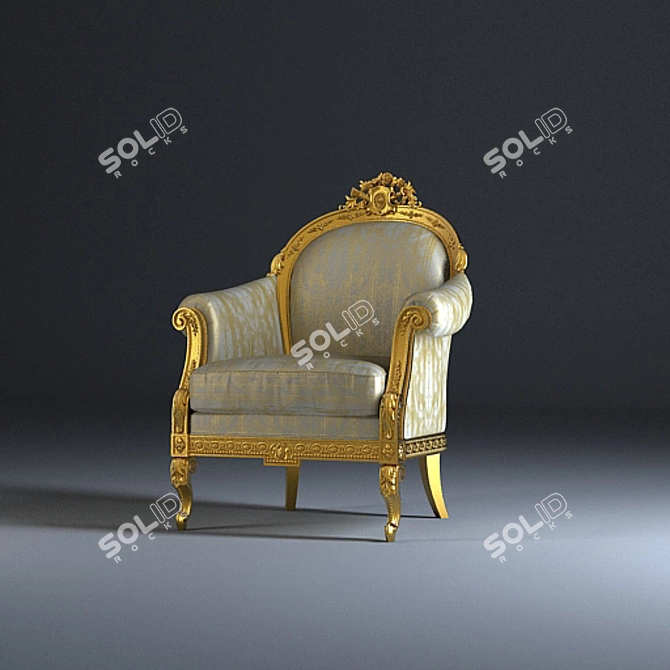 Othello Armchair: Designer Comfort 3D model image 1