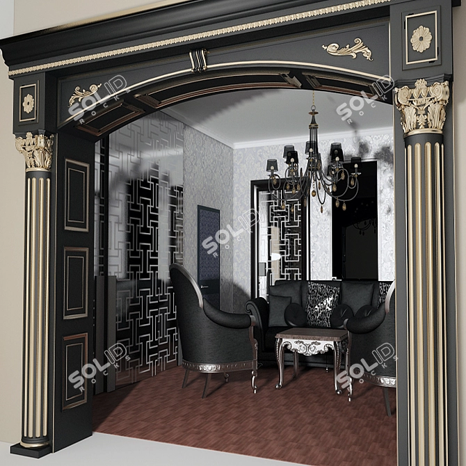 Elegant Portal Door: Portale mod. Sissi 3D model image 1