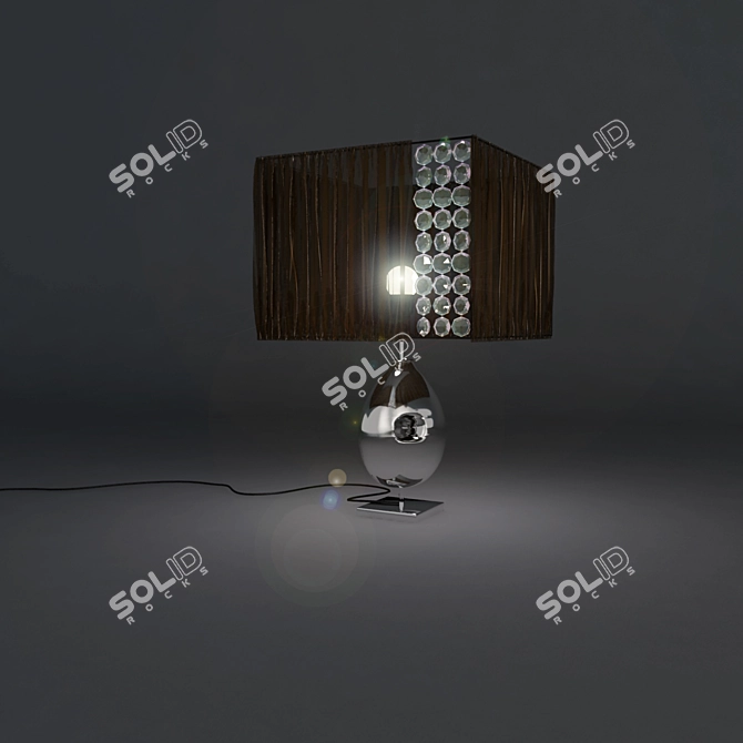 Title: Silk Shade Murano Glass Chrome 3D model image 1