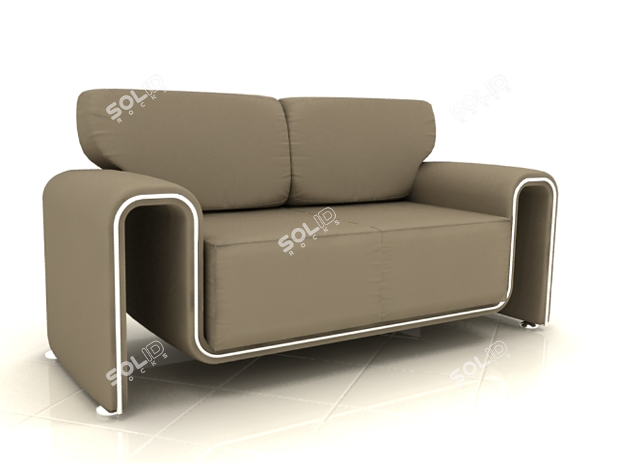 Rudolf Cabin Office Sofa: Compact, Stylish, Comfortable. 3D model image 1