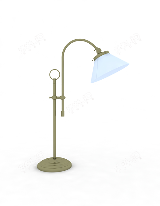 Sleek Desk Lamp 3D model image 1