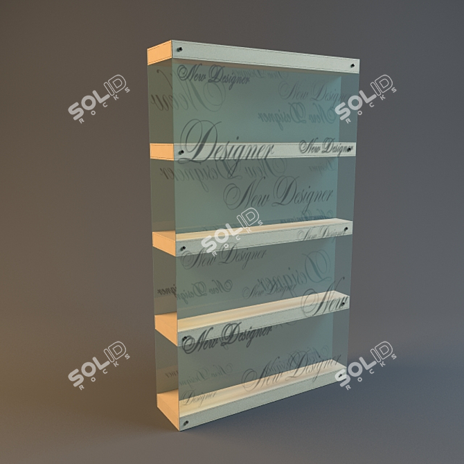 Versatile Wooden and Glass Cupboard 3D model image 1