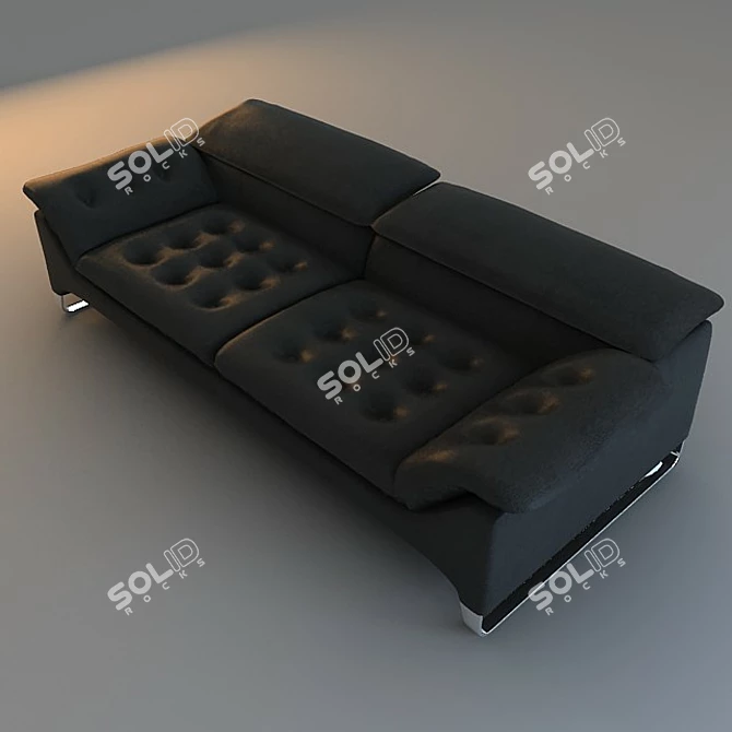 Roche Bobois Synopsis Sofa: Modern Elegance 3D model image 1