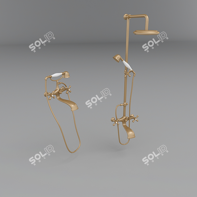 Vintage Vessel Faucet 3D model image 1