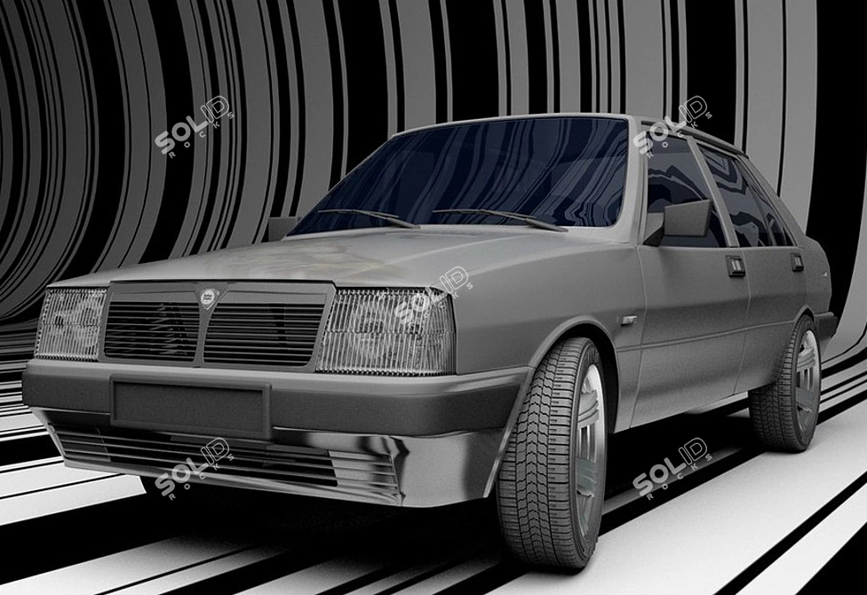 Vintage Lancia Prisma Sedan 3D model image 1