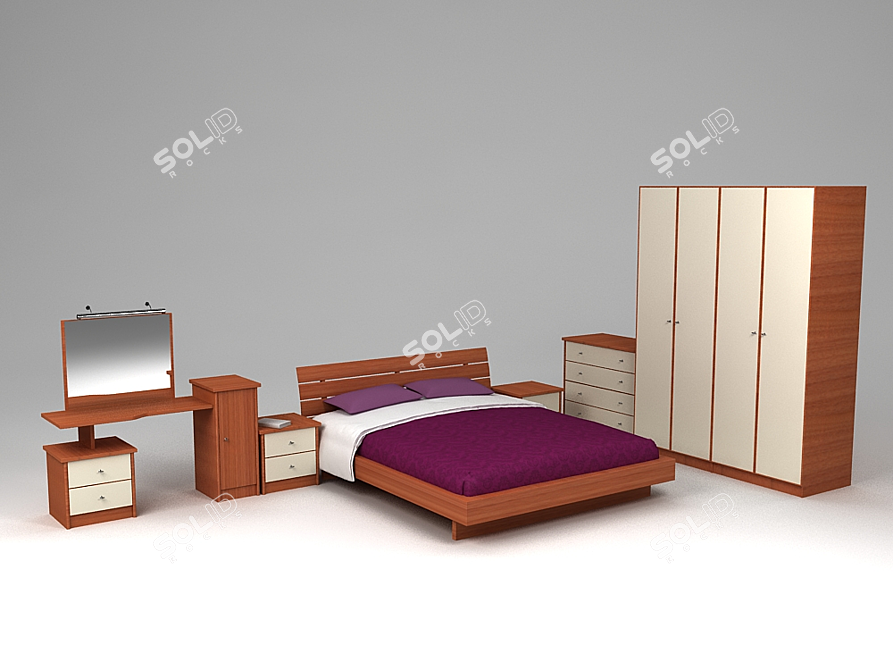 Dreamy Decor: Bedroom Furniture 3D model image 1