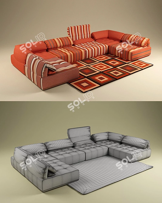 Immobile Canape: Roche Bobois Voyage 3D model image 1