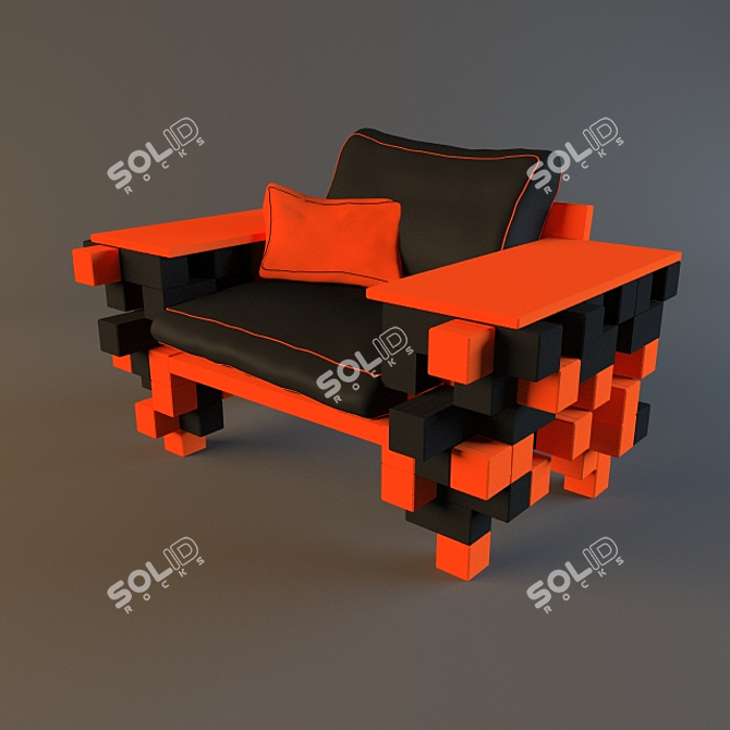 TetraSeat - The Perfect Tetris Armchair 3D model image 1