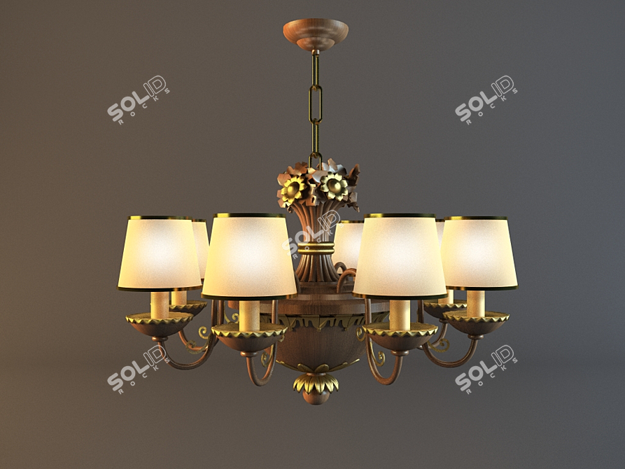 Elegance at its finest: Chandelier 3D model image 1