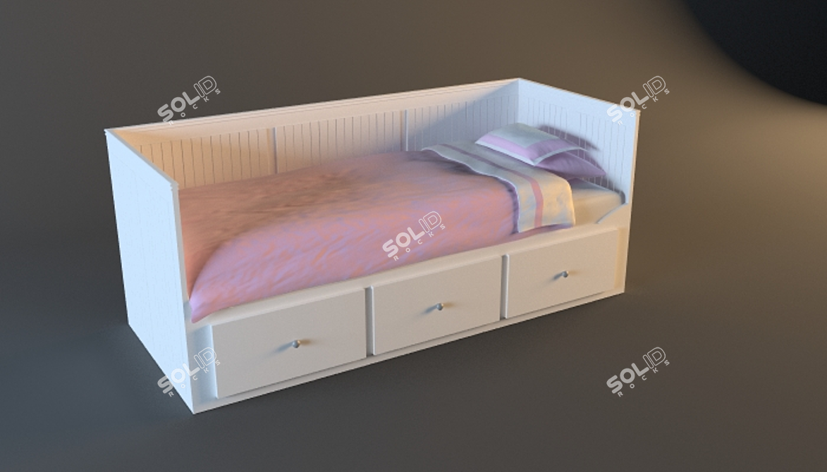 HEMNES Sofa Bed with Storage - 211x87x86 cm 3D model image 1