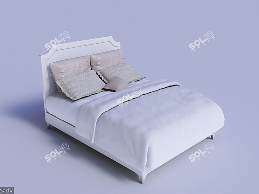 Drexel Heritage Mixers Queen Bed 3D model image 1