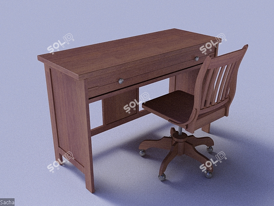 Base Camp Writing Desk 3D model image 1