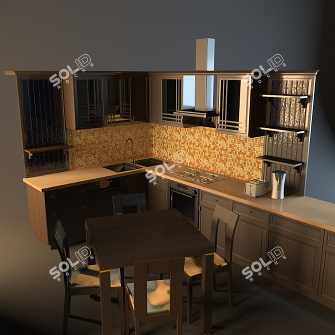 Custom Kitchen Made to Order 3D model image 1