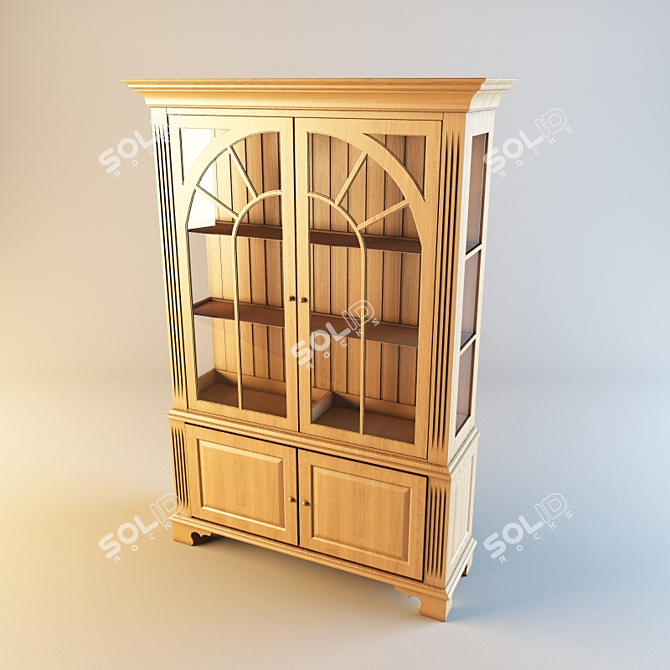 Versatile Textured Wardrobe 3D model image 1