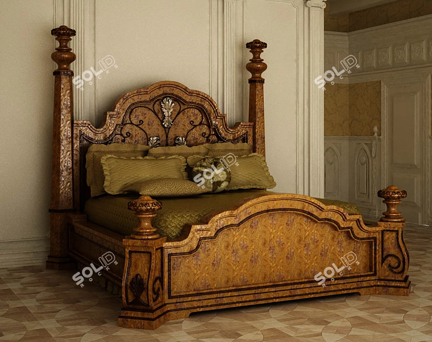 Luxury Marge Carson Bed 3D model image 1