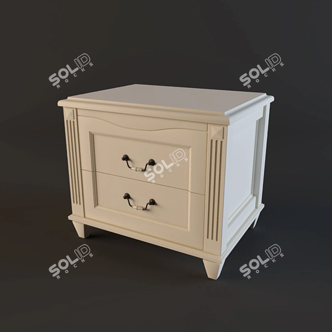 Classic Bedside Stand - Shiko Design 3D model image 1