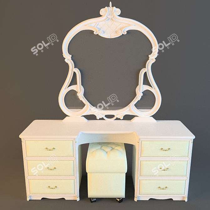 Natural Dimensions Bedroom Mirror 3D model image 1