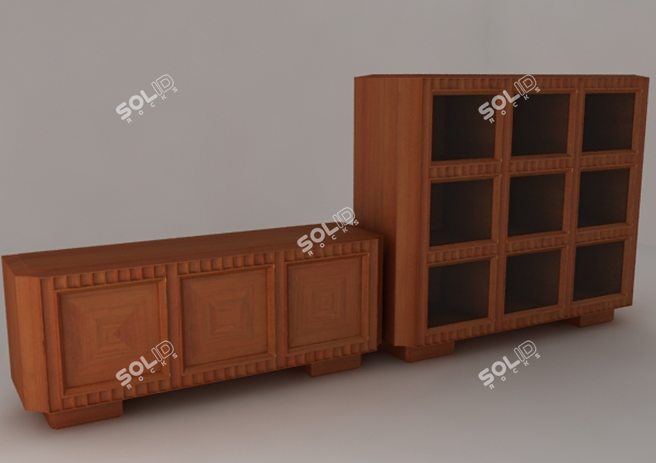 Italian MORELATO: Chest of Drawers & Wardrobe 3D model image 1