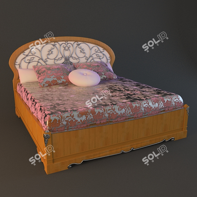 Italian Bed by Bakokko with V-Ray Materials 3D model image 1