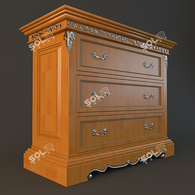 Italian Bakokko Chest of Drawers - V-Ray 3D model image 1