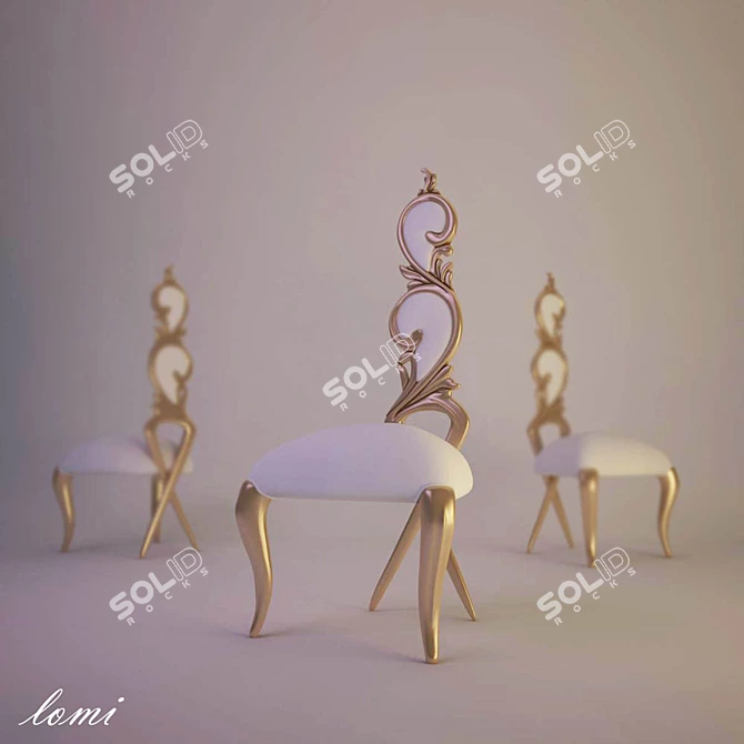 Italian Rugiano Chair 3D model image 1