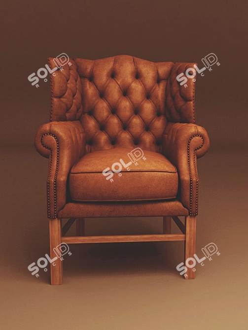 Vintage Chesterfield Sofa 3D model image 1