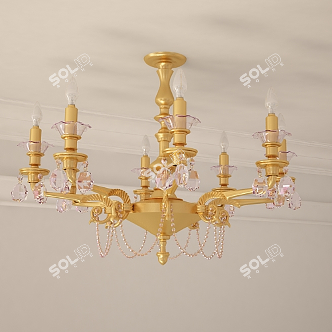 Elegant Ciulli Chandelier 3D model image 1