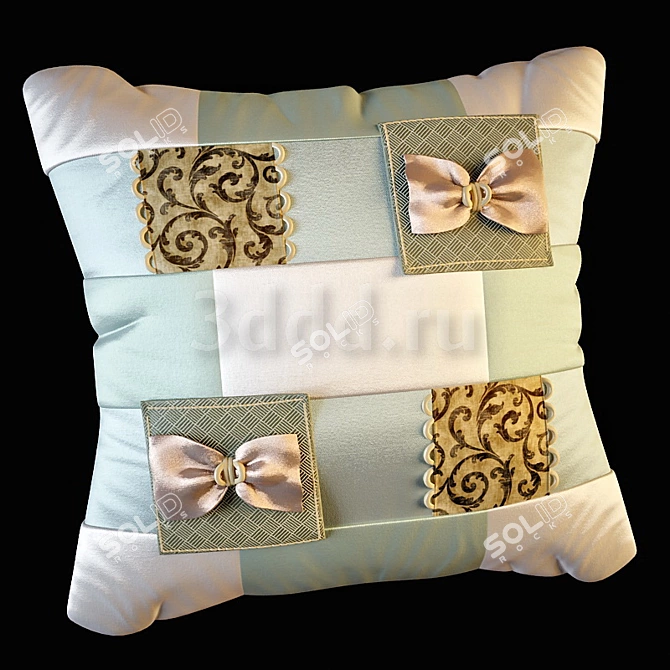 3D Interiors Pillow 3D model image 1